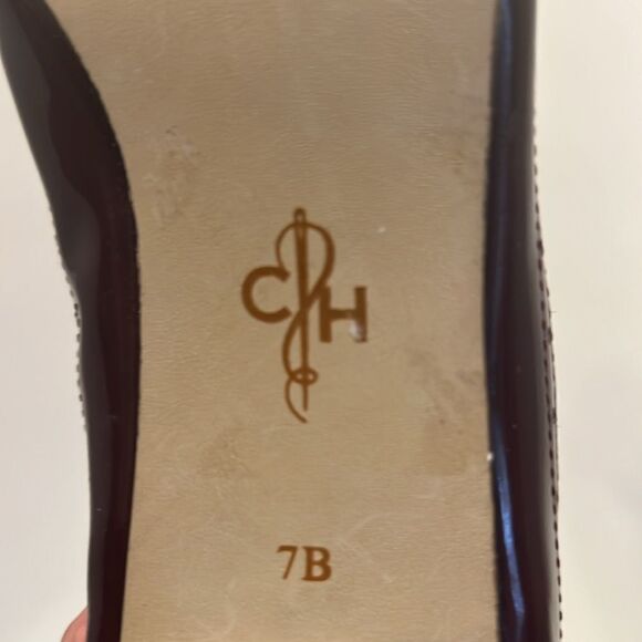 Cole Haan Burgundy Suede/Patent Leather Heeled Shoes Size 7 - Picture 11 of 14